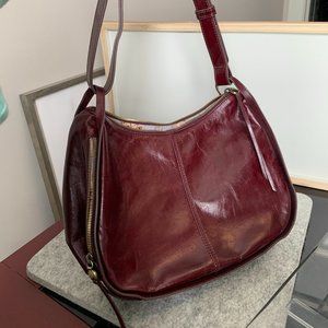 HOBO Shoulder Handbag Med Purse, Maroon Purple Burgundy, Excellent, Dillards